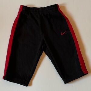 Nike Black Sweatpants with Red Stripes 12M EUC